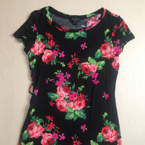 F21 Fitted Floral Mini Dress
